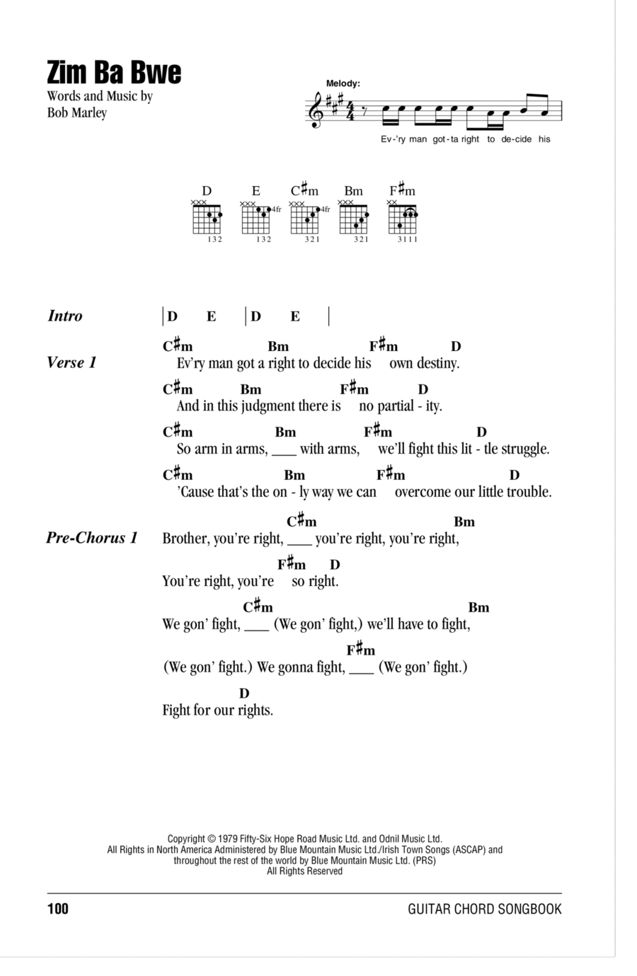 Zim Ba Bwe Acoustic Guitar scores gallery preview page 1
