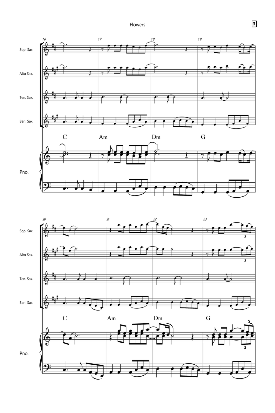 Flowers Small Ensemble scores gallery preview page 3