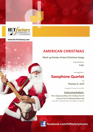 American Christmas - Mash up Rondo of best Christmas Songs - Saxophone Quartet