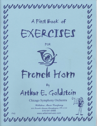 Book cover for A First Book of Exercises for French Horn
