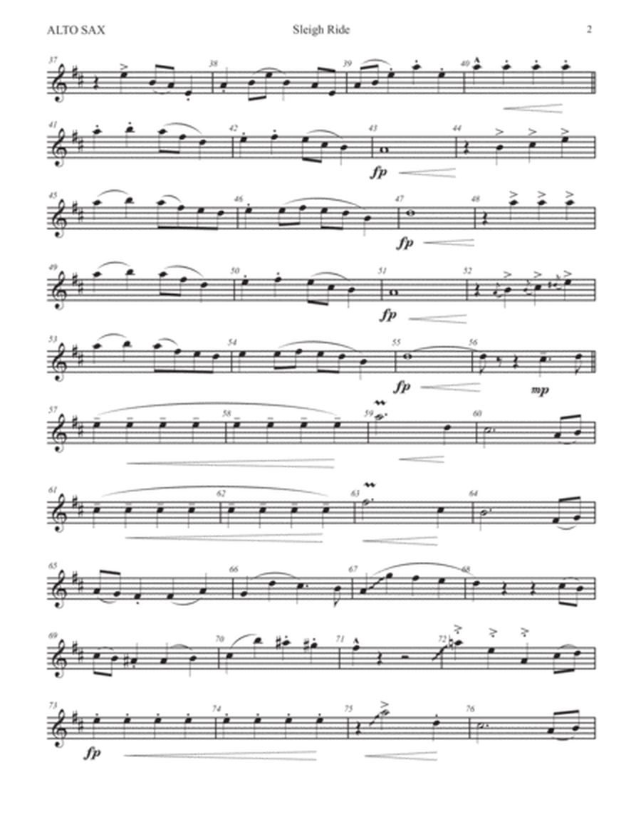 Sleigh Ride - Alto Sax Solo with Piano image number null