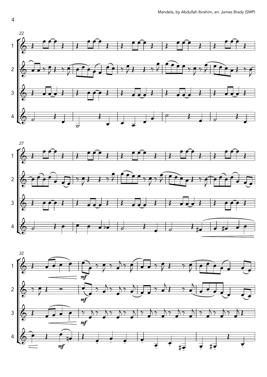 Mandela Brass Ensemble scores gallery preview page 4