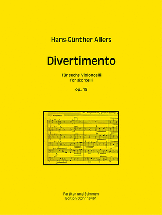 Book cover for Divertimento für sechs Violoncelli op. 15