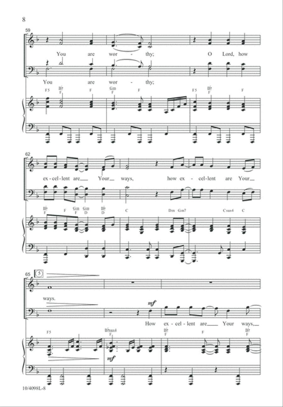 How Excellent Are Your Ways 4-Part scores gallery preview page 9