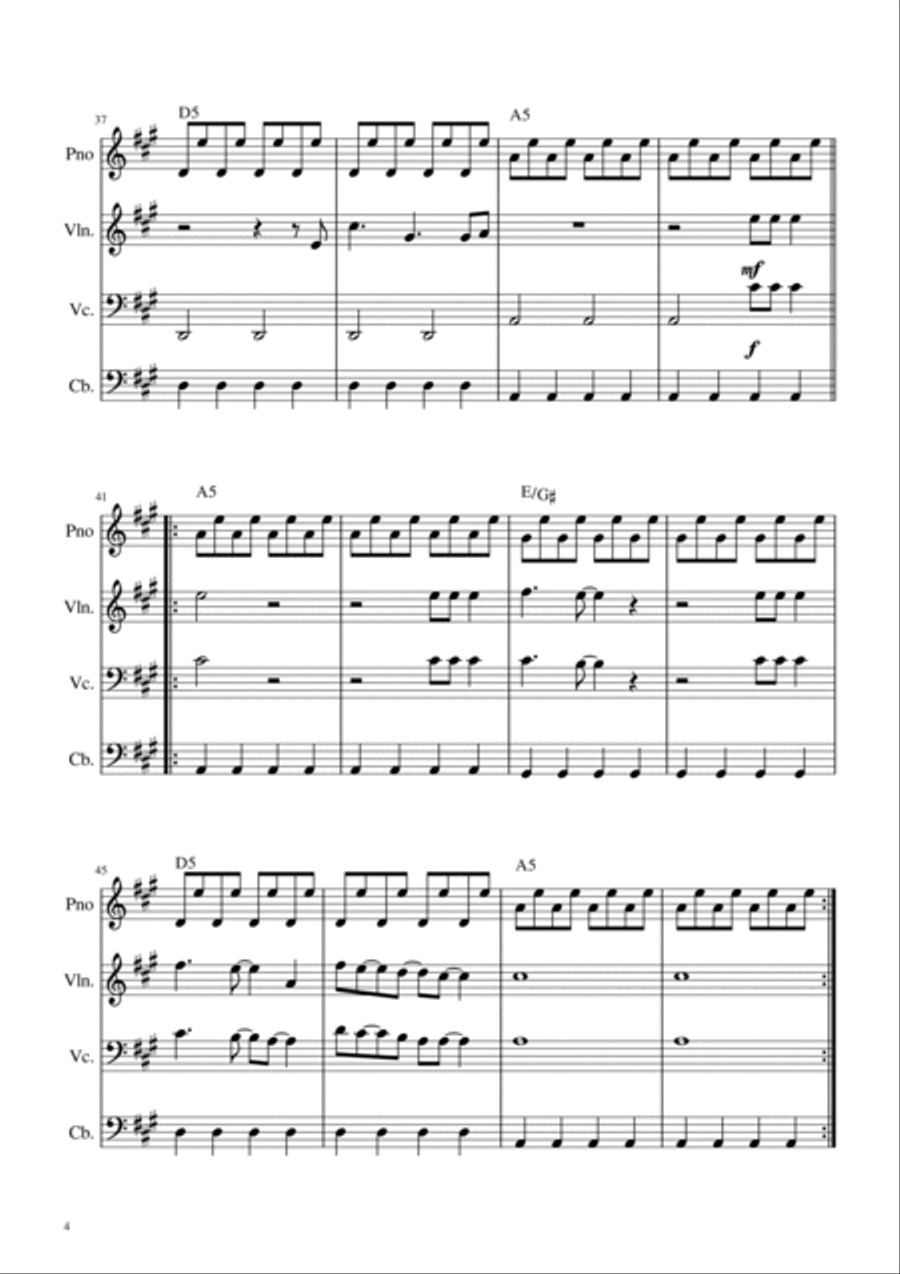 Chasing Cars Chasing Cars Small Ensemble scores gallery preview page 4