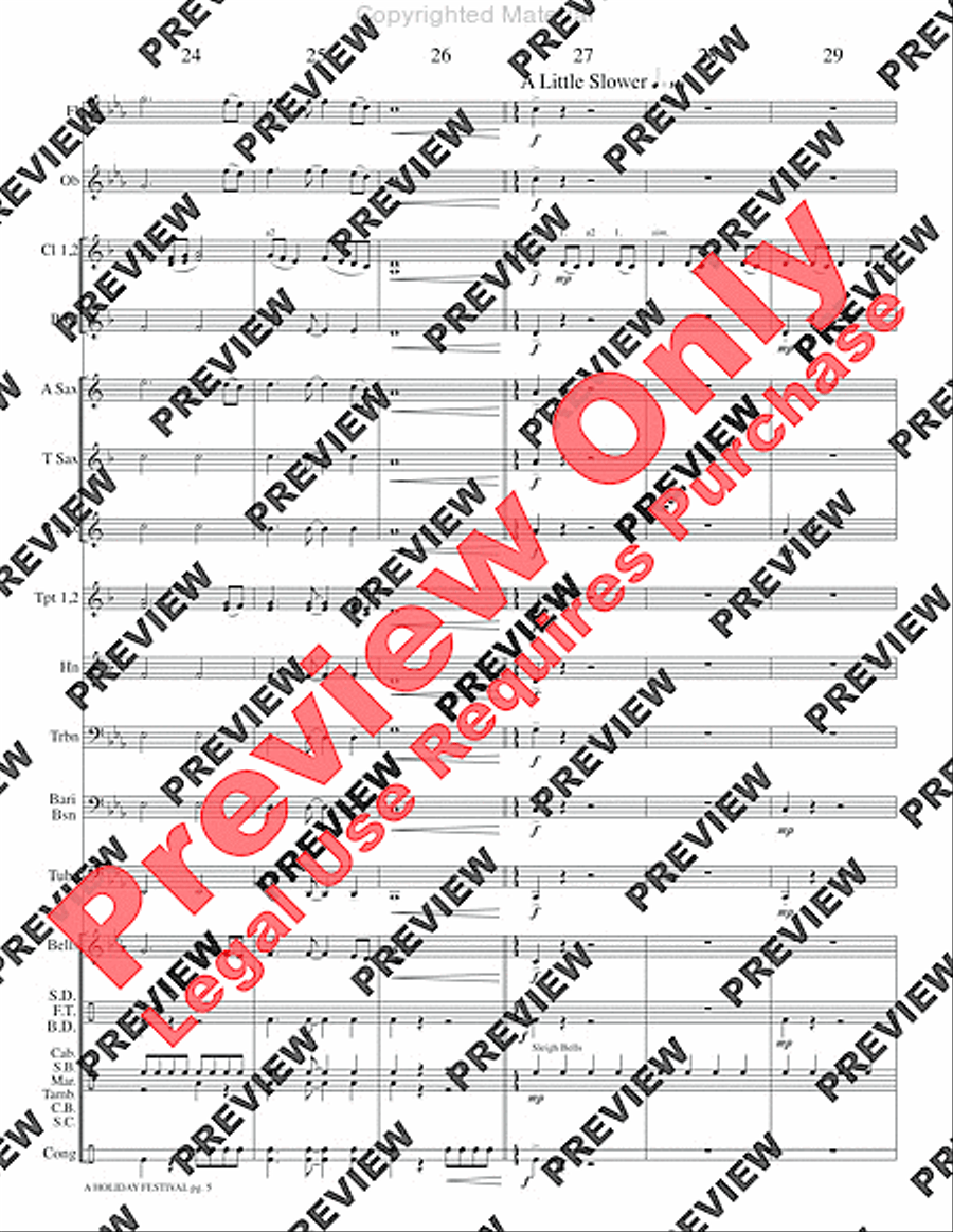 A Holiday Festival Concert Band scores gallery preview page 8