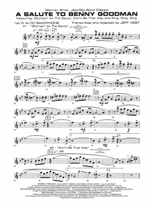 A Salute to Benny Goodman: E-flat Alto Saxophone