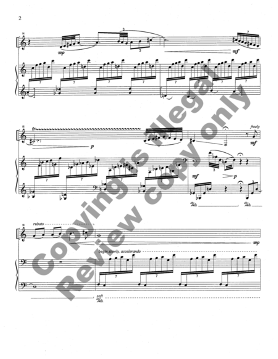 Song without Words for Clarinet and Piano Clarinet Solo scores gallery preview page 19