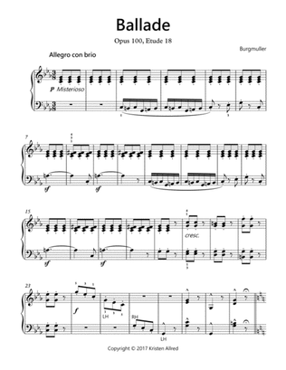 Ballade in C Minor - Opus 100, Etude #18
