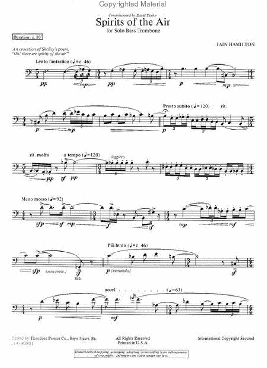 Spirits of the Air Spirits of the Air Chamber Music scores gallery preview page 2