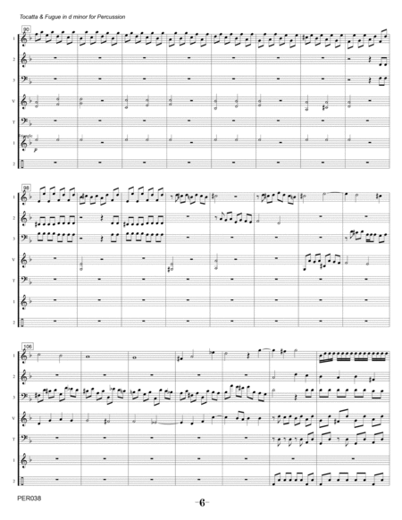 TOCATTA & FUGUE IN D MINOR (Bach - BWV 565) - Percussion Ensemble (Grade 4+)