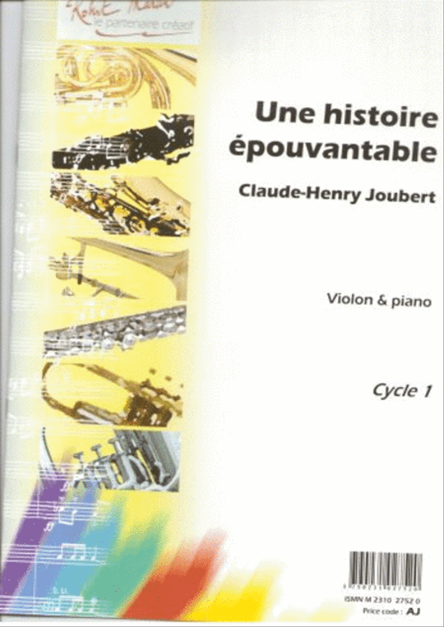 Une histoire épouvantable Piano Accompaniment scores gallery preview page 1
