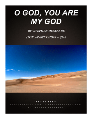 Book cover for O God, You Are My God (for 2-part choir - (SA)