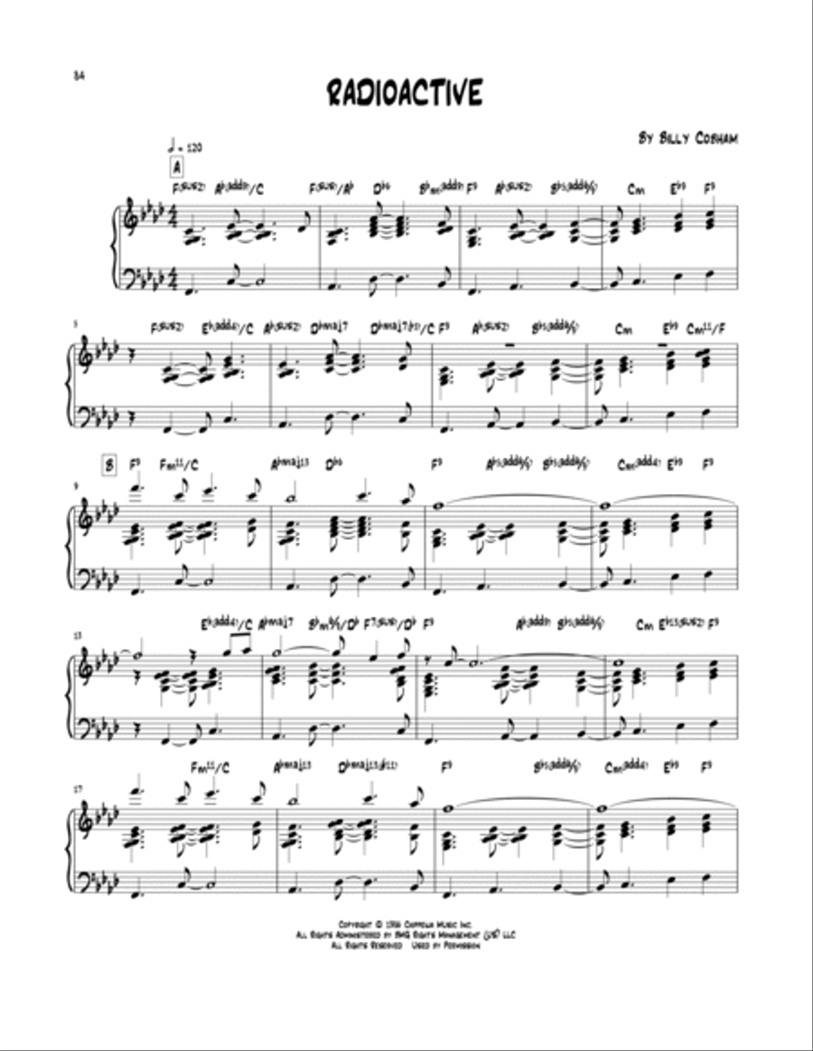 Radioactive Piano scores gallery preview page 1