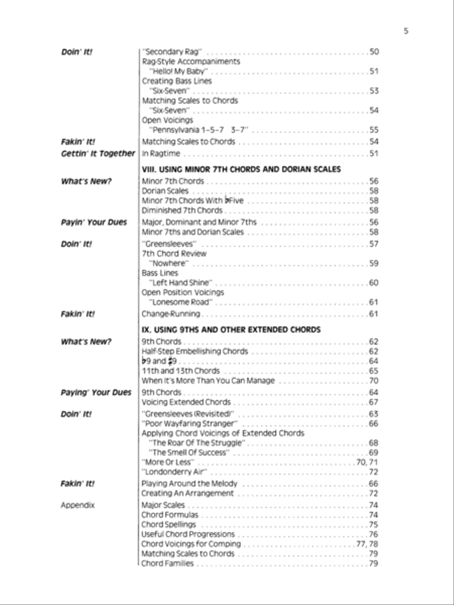 Lead Lines and Chord Changes Piano Solo scores gallery preview page 4