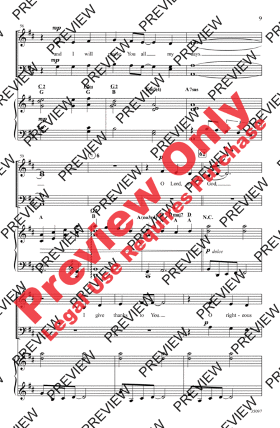 O Lord, My God O Lord, My God 4-Part scores gallery preview page 8