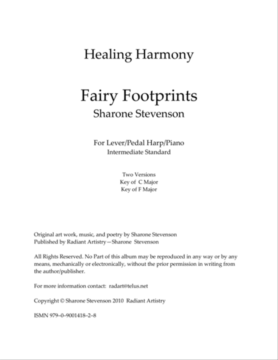Fairy Footprints Celtic Harp scores gallery preview page 3