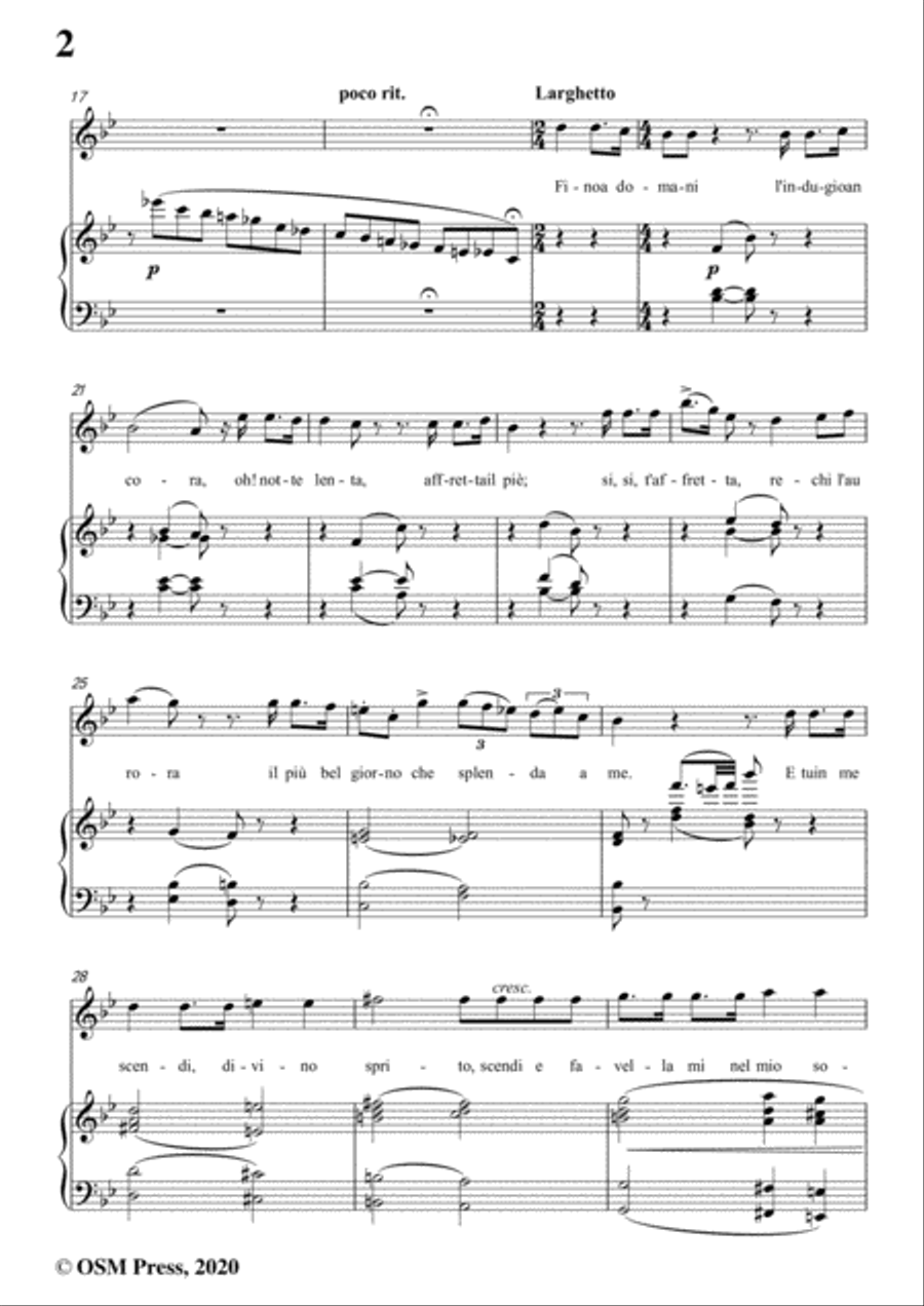 Donizetti-L'ultima notte di un novizio,in B flat Major,for Voice and Piano Voice Solo scores gallery preview page 4