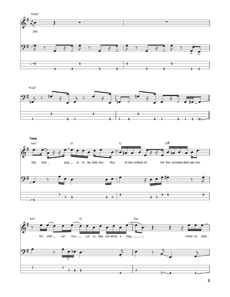 Bennie And The Jets Acoustic Guitar scores gallery preview page 3