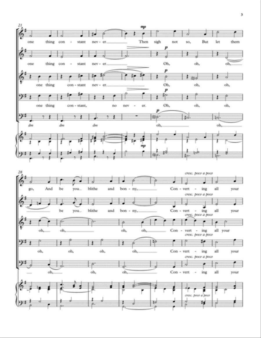 Sigh no more, ladies A Cappella scores gallery preview page 3