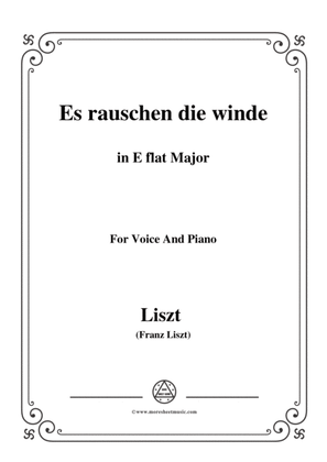 Book cover for Liszt-Es rauschen die winde in E flat Major,for Voice and Piano