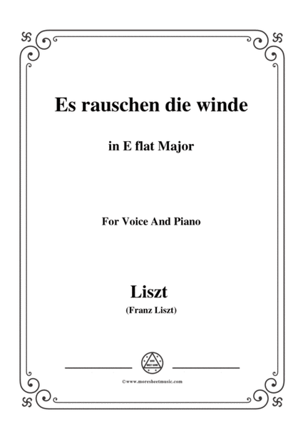Liszt-Es rauschen die winde in E flat Major,for Voice and Piano image number null