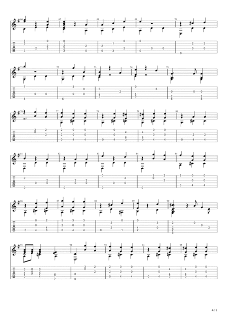 The Blue Danube (Johann Strauss II) Acoustic Guitar scores gallery preview page 4