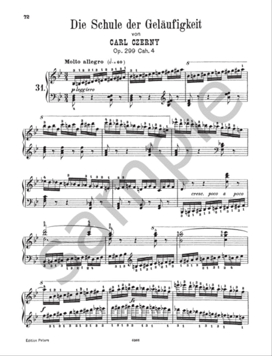 School of Velocity Op. 299 for Piano