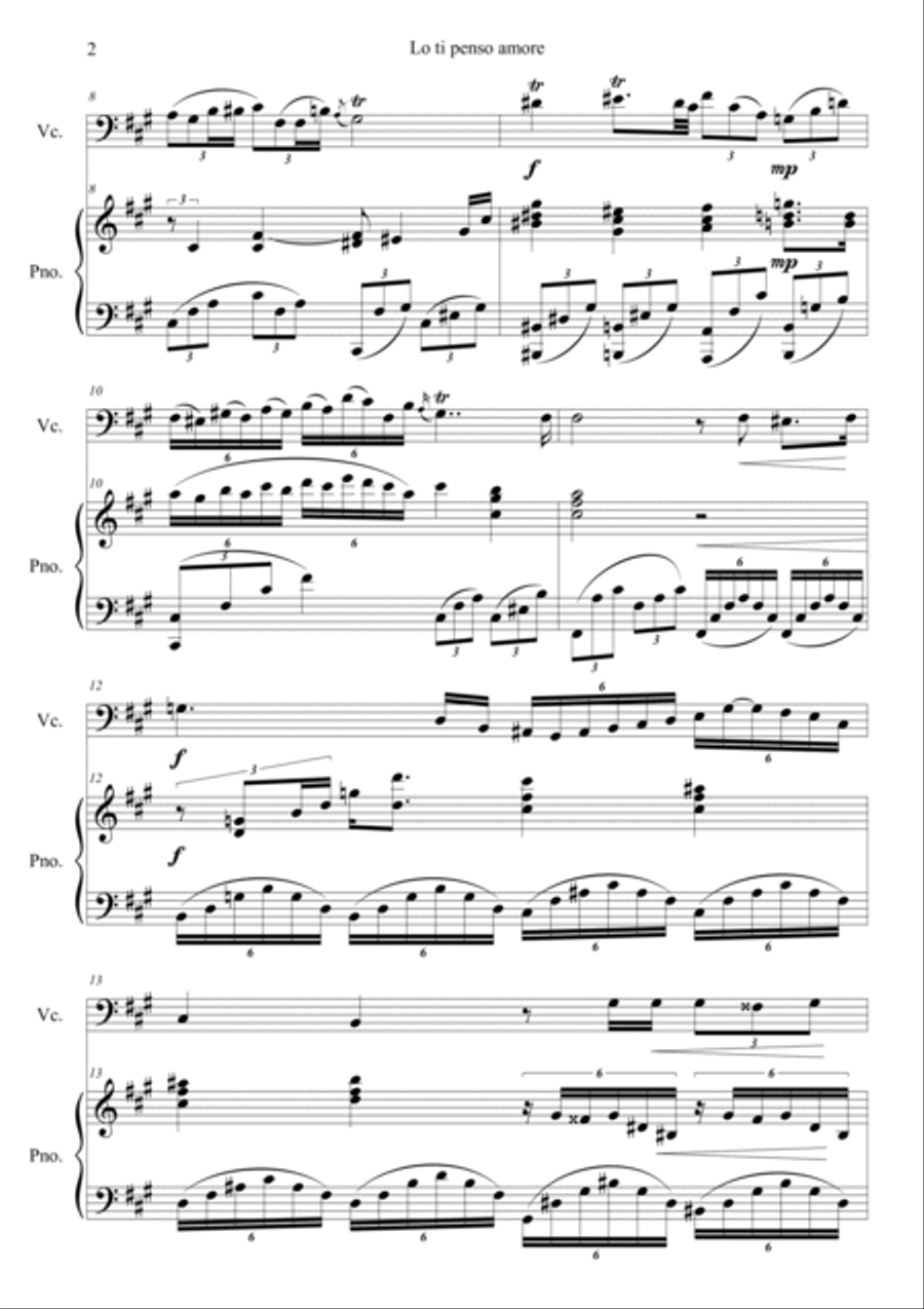 Lo Ti Penso Amore (Paganini OST_based on Violin Concerto no.4) Violin Solo scores gallery preview page 2