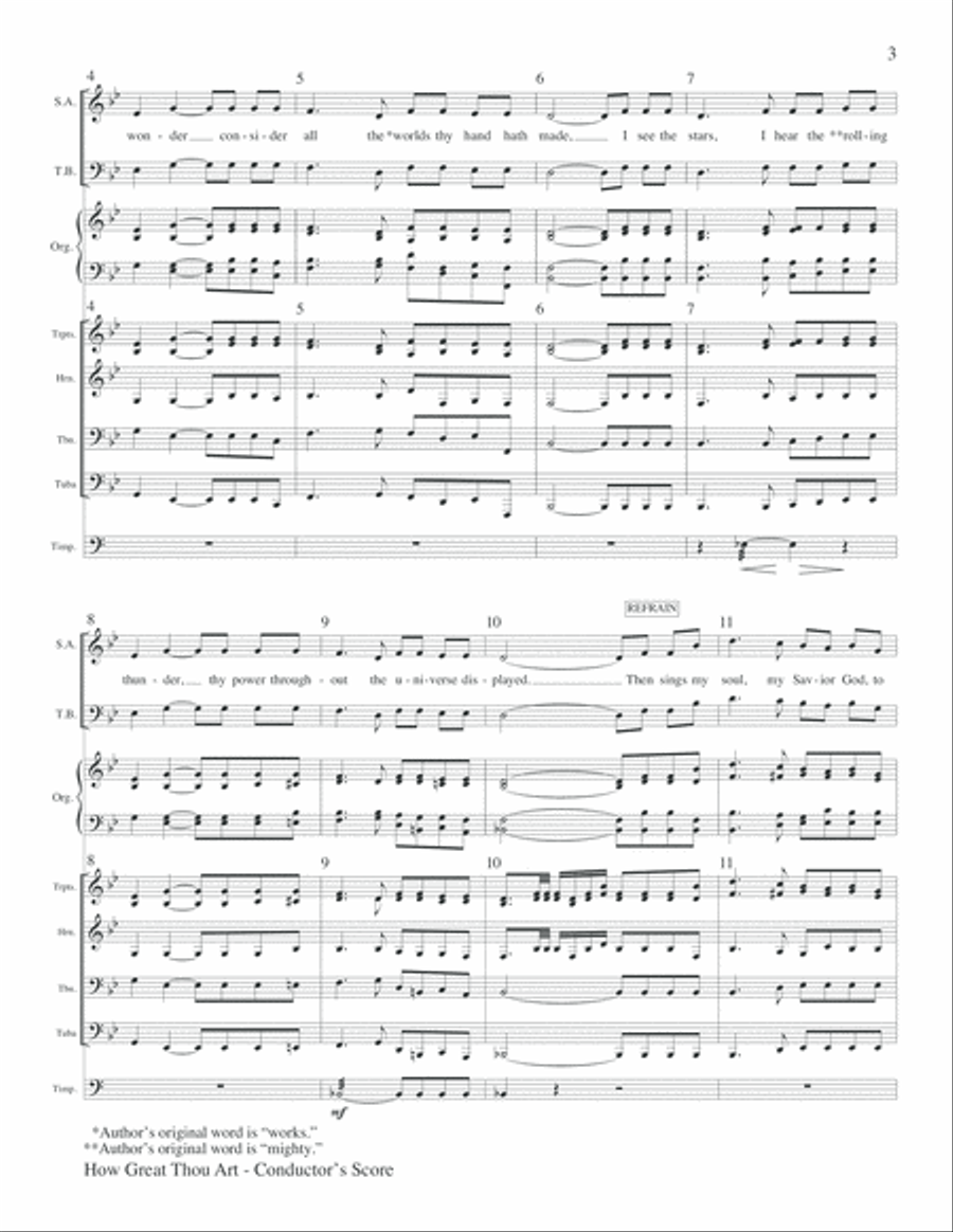 How Great Thou Art Choir scores gallery preview page 3