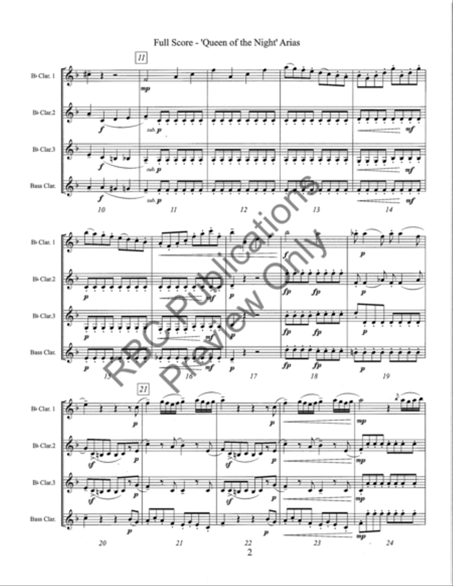 The Queen Of The Night Arias Voice Solo scores gallery preview page 4