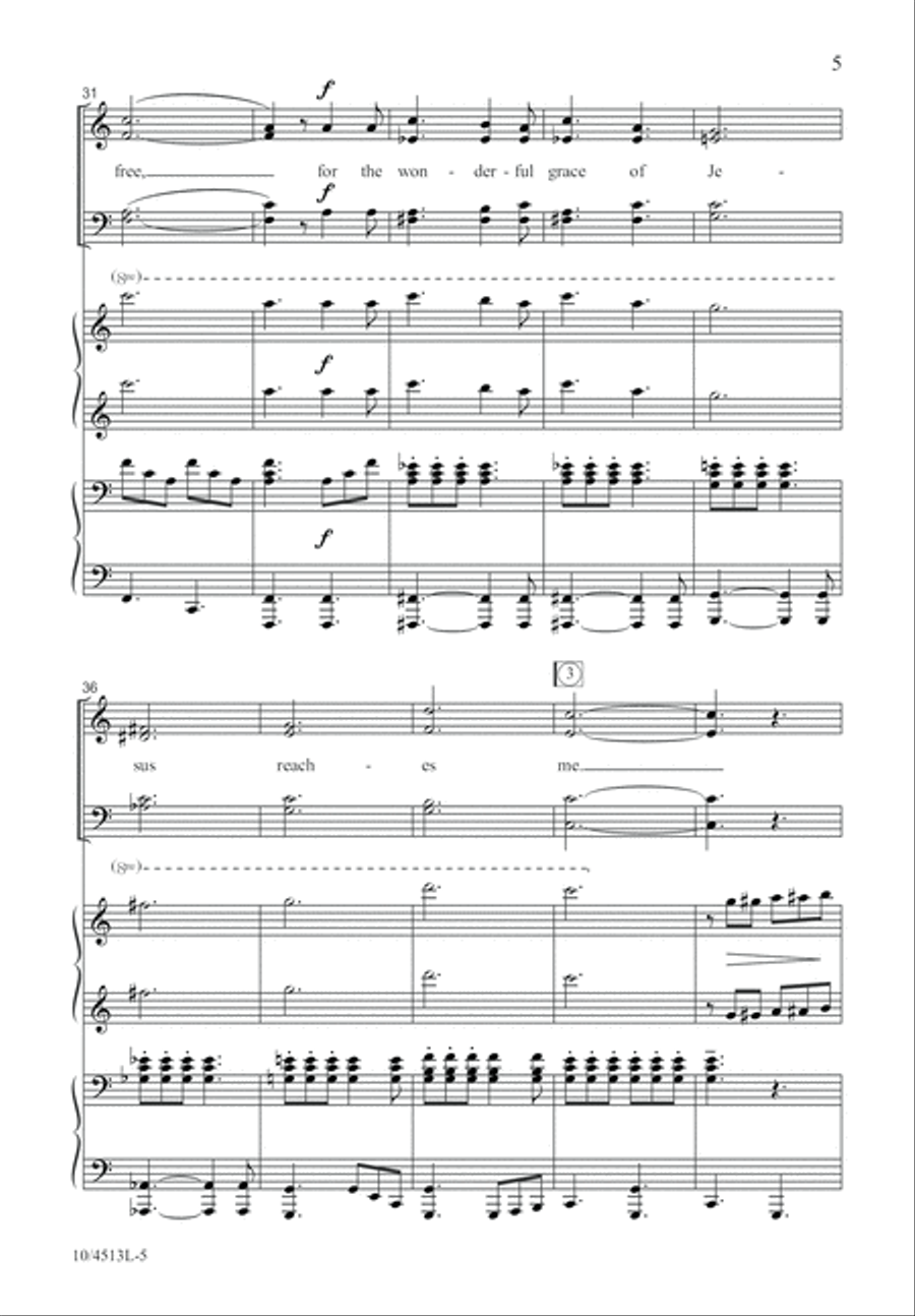Wonderful Grace of Jesus 4-Part scores gallery preview page 6