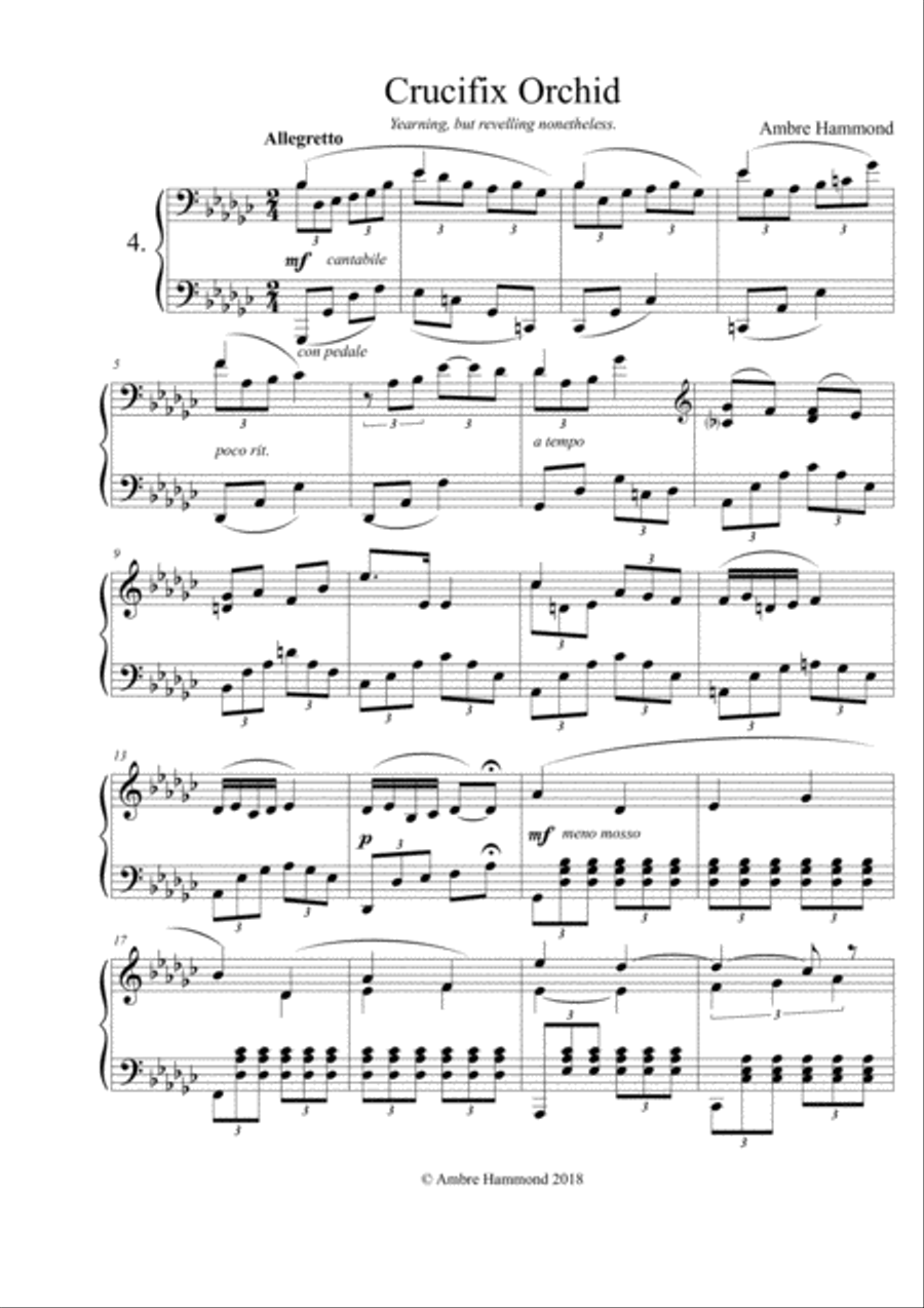 Crucifix Orchid Piano Solo scores gallery preview page 1