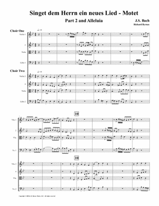 Singet dem Herrn ein neues Lied Motet – Part 2 & Alleluia by J.S. Bach (Double String Orchestra)