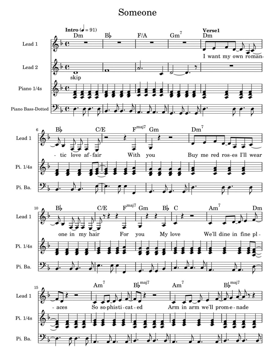 Someone Easy Piano scores gallery preview page 1