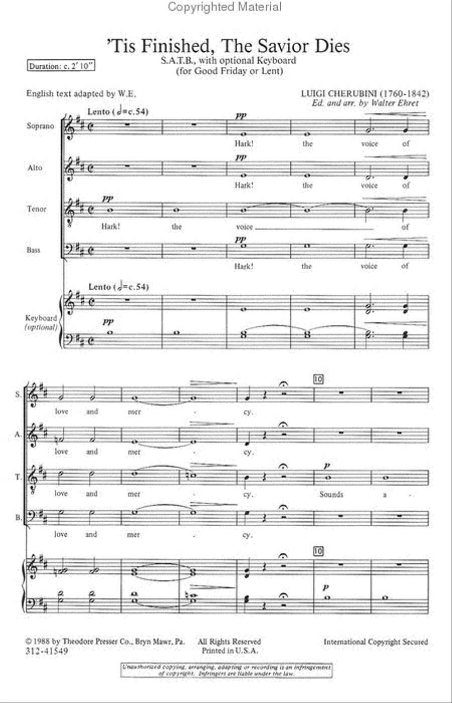 'Tis Finished, The Savior Dies 4-Part scores gallery preview page 2