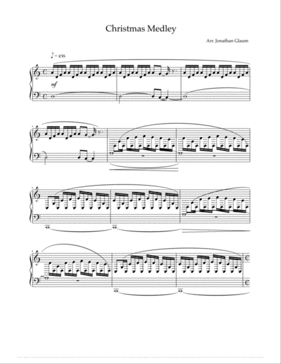 Christmas Medley Piano Solo scores gallery preview page 1