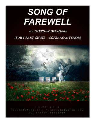 Book cover for Song Of Farewell (for 2-part choir - (Soprano and Tenor)