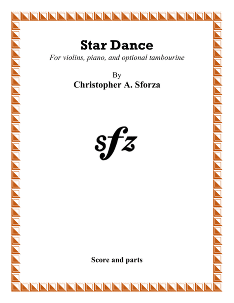 Star Dance, for violins, piano, and optional tambourine image number null