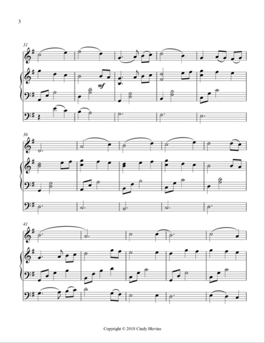The First Noel, for Harp, Violin and Cello Cello scores gallery preview page 4