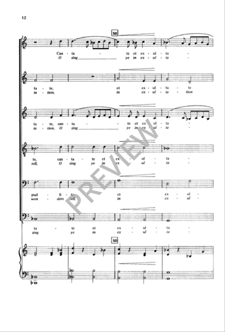 Cantate Domino - SSATBB SSATBB scores gallery preview page 13