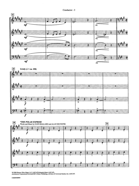 The Polar Express: A Choral Medley: Score