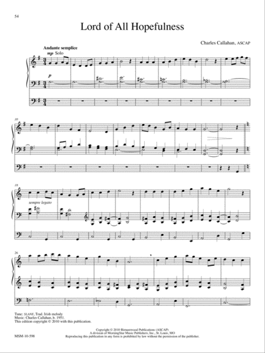 The Memorial Album Thirty Selections for Organ, Piano, or Keyboard Organ scores gallery preview page 19