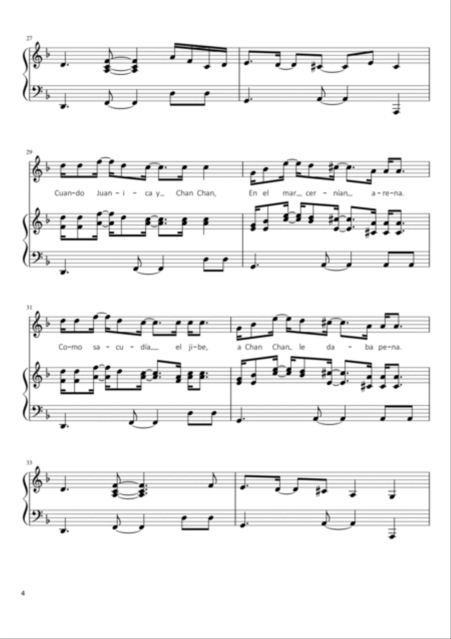 Chan Chan (chan Chan Son) Voice scores gallery preview page 4