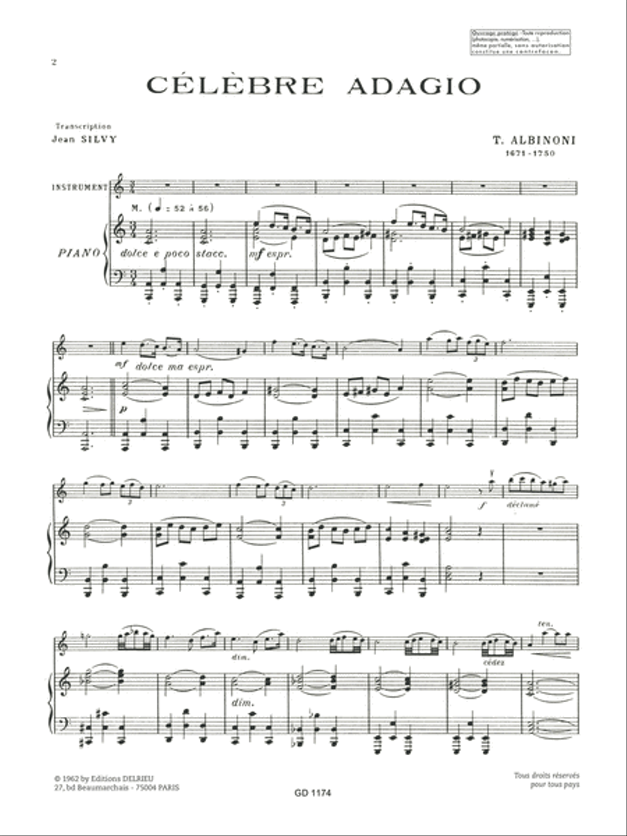 Adagio Clarinet scores gallery preview page 2