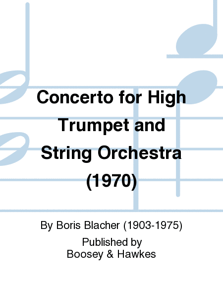 Concerto for High Trumpet and String Orchestra (1970)
