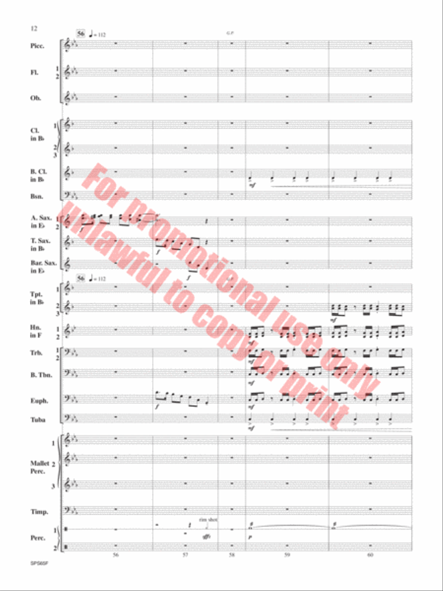 Rain and Snow on the Cedar Cliffs Concert Band scores gallery preview page 13