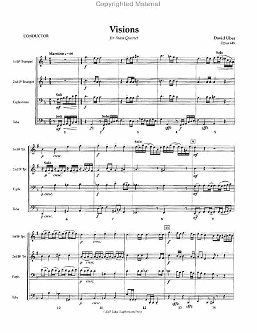 Visions Visions Brass Quartet scores gallery preview page 2