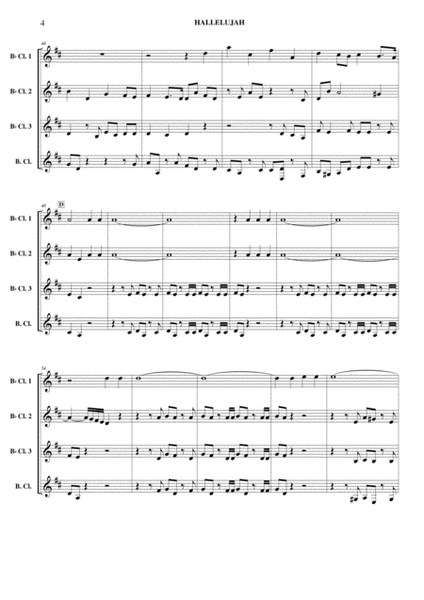 Hallelujah - Clarinet Quartet image number null