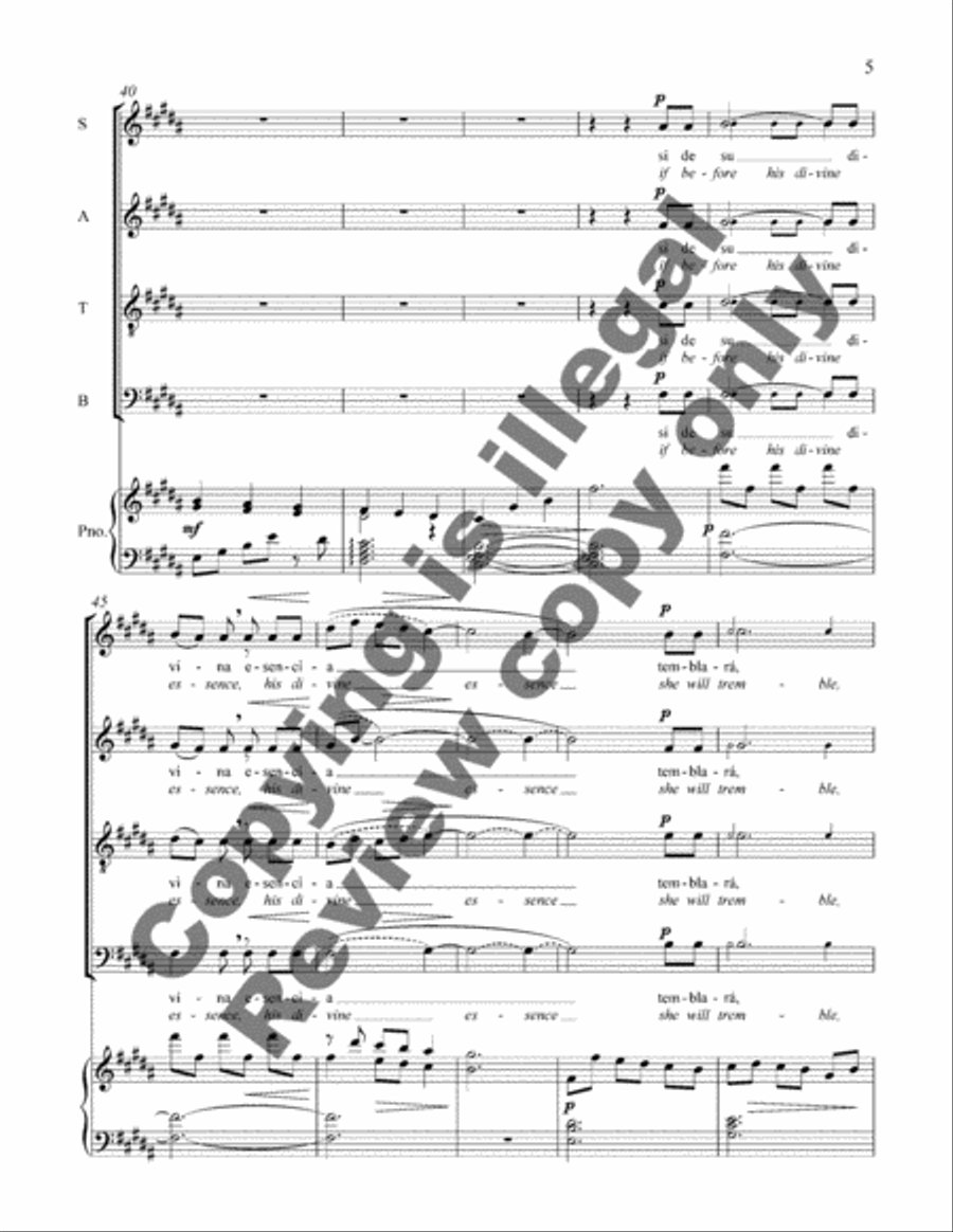 No la debemos dormir (No, we must not sleep) 4-Part scores gallery preview page 5